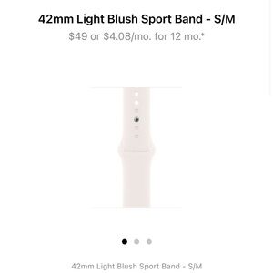 42mm light blush Apple Watch Sport Band S/M
